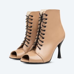 Creamy Heels – бежевые хилсы из натуральной кожи (9 см)