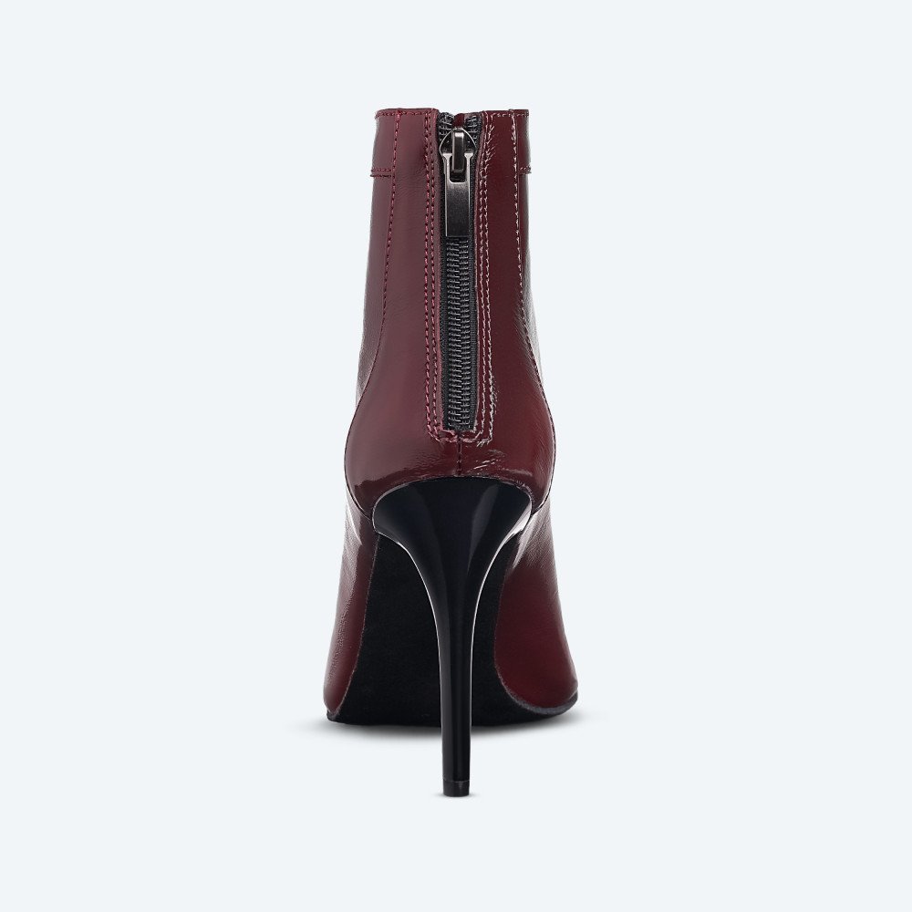 Maria Heels – красные лаковые хилсы из натуральной кожи (9 см) - 3